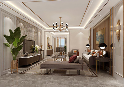 三室兩廳120平米 新房裝修 五星級(jí)酒店感覺(jué)又不失家庭的溫馨客廳