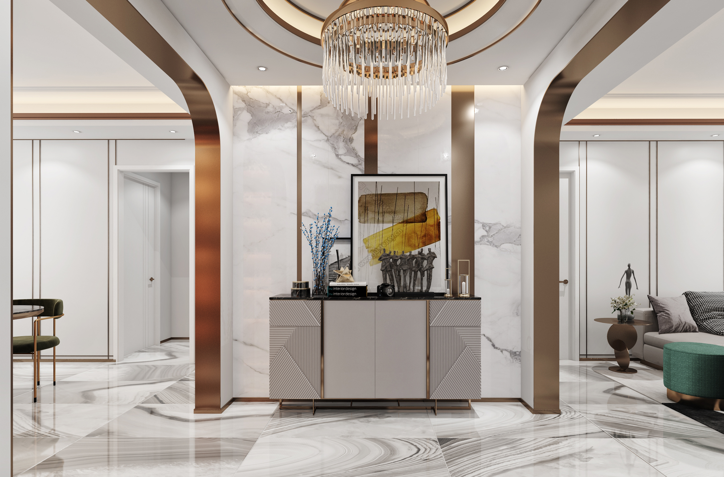 現(xiàn)代輕奢室內(nèi)裝修效果圖