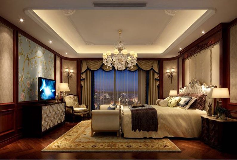 歐美田園風(fēng)裝修效果圖最大的特點(diǎn)就是自然浪漫，并不是奢華的宮廷風(fēng)，利用簡(jiǎn)單的色彩和單一樸素的家具為中心，營(yíng)造浪漫自然、隨意大方的設(shè)計(jì)效果，我們看歐美田園風(fēng)裝修效果圖可能會(huì)充斥著大量的花紋花式